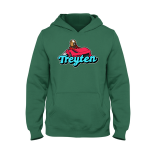 Open image in slideshow, Treyten Car Blue Text Youth Hoodie
