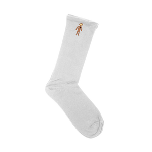 Open image in slideshow, Embroidered Monke Socks (White)
