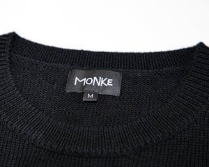 Stork Woven Sweater (Black)