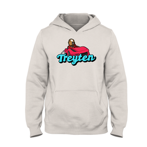 Open image in slideshow, Treyten Car Blue Text Hoodie
