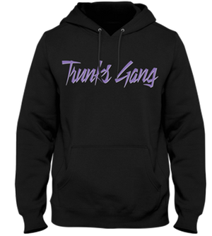 Open image in slideshow, Trunks Gang Purple Text Hoodie
