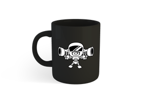 Open image in slideshow, Robo-Monkey Aiming Black Mug
