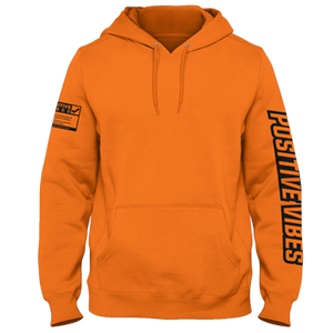 Open image in slideshow, Positive Vibes Orange Hoodie
