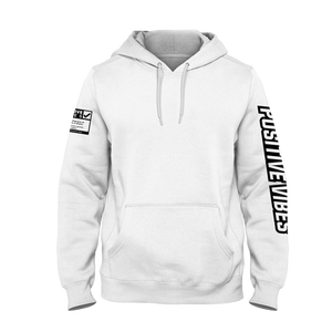 Open image in slideshow, Positive Vibes White Hoodie
