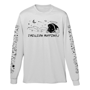 Open image in slideshow, 2 Million Muffins White Long Sleeve T-Shirt
