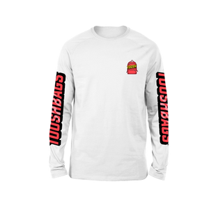 Open image in slideshow, Tooshbags Red Sleeveprint Longsleeve T-Shirt
