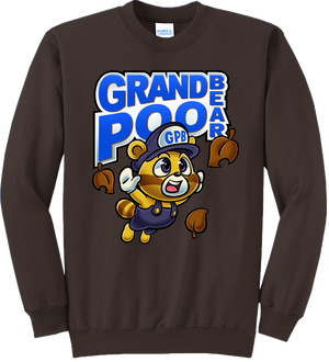 Open image in slideshow, GrandPooBear Fall Bear Logo Print Crewneck
