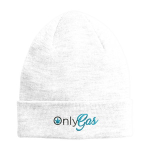 Open image in slideshow, OnlyGas Embroidered Cuff Beanie
