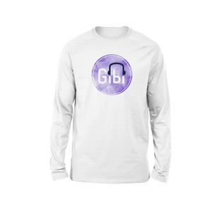 Open image in slideshow, Gibi Purple Watercolor Logo Longsleeve T-Shirt
