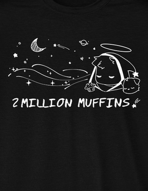 2 Million Muffins Black Long Sleeve T-Shirt