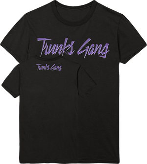 Open image in slideshow, Trunks Gang Purple Text Double Sided T-Shirt
