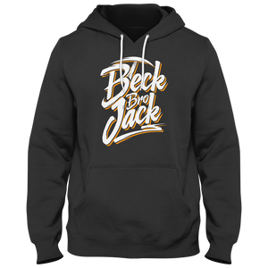 Open image in slideshow, BeckBroJack Orange Text Hoodie
