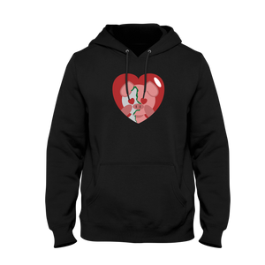 Open image in slideshow, Piggaton Heart Hoodie
