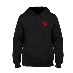 Open image in slideshow, DV Plays &quot;Black/Red Embroidered DV&quot; Hoodie
